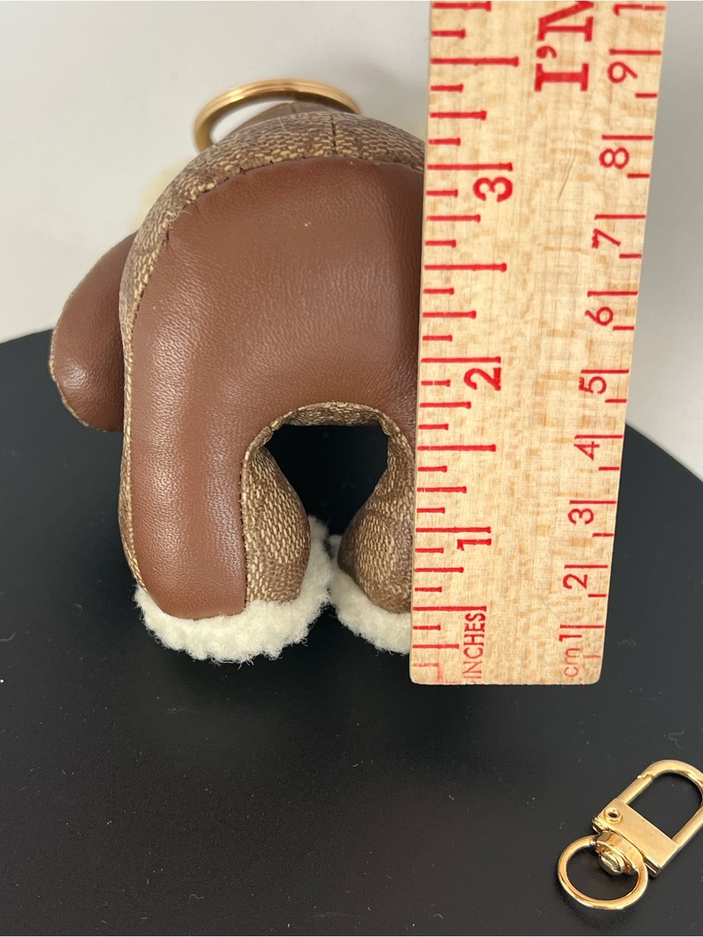 Coach Signature Canvas Bear Bag Charm Keychain with Shearling (Missing Tag) - Picture 3 of 15